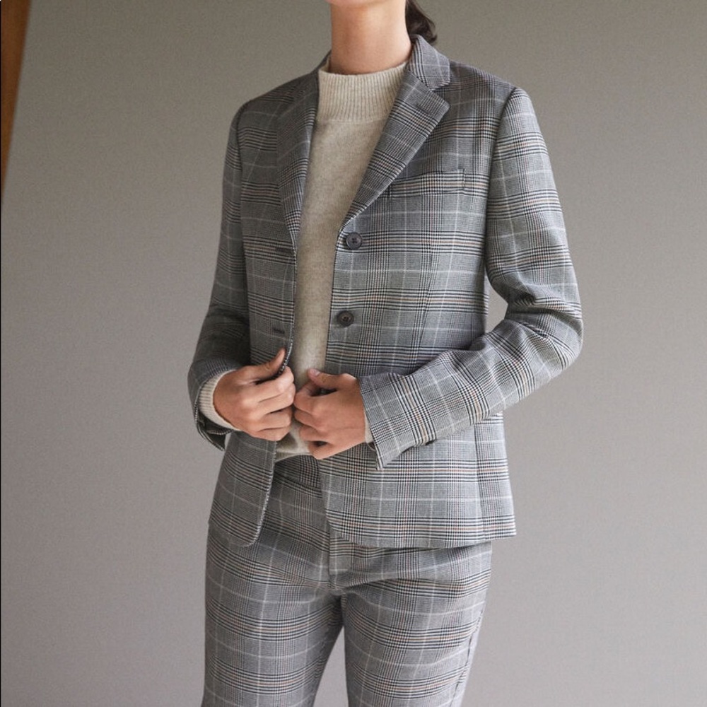 NWOT Comptoir des Cotonniers Plaid Blazer